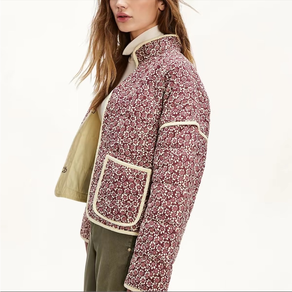 Women's Ditsy Floral Print Quilted Jacket